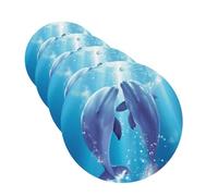 4Pcs Car Air Fresheners Cards Dolphins in Love Hanging Fragrance Scented Cards Lasting Scent Car Aromatherapy Tablets Auto Rearview Mirror Pendant for Wardrobe Shoe Cabinet