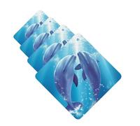 4Pcs Car Air Fresheners Cards Dolphins in Love Hanging Fragrance Scented Cards Lasting Scent Car Aromatherapy Tablets Auto Rearview Mirror Pendant for Wardrobe Shoe Cabinet