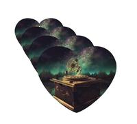 4Pcs Car Air Fresheners Cards Dream Music Box Hanging Fragrance Scented Cards Lasting Scent Car Aromatherapy Tablets Auto Rearview Mirror Pendant for Wardrobe Shoe Cabinet