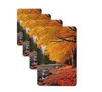 4Pcs Car Air Fresheners Cards Fall colors Hanging Fragrance Scented Cards Lasting Scent Car Aromatherapy Tablets Auto Rearview Mirror Pendant for Wardrobe Shoe Cabinet