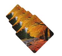 4Pcs Car Air Fresheners Cards Fall colors Hanging Fragrance Scented Cards Lasting Scent Car Aromatherapy Tablets Auto Rearview Mirror Pendant for Wardrobe Shoe Cabinet
