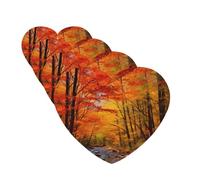 4Pcs Car Air Fresheners Cards Fall Foliage Hanging Fragrance Scented Cards Lasting Scent Car Aromatherapy Tablets Auto Rearview Mirror Pendant for Wardrobe Shoe Cabinet