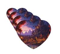 4Pcs Car Air Fresheners Cards Fantasy Town Hanging Fragrance Scented Cards Lasting Scent Car Aromatherapy Tablets Auto Rearview Mirror Pendant for Wardrobe Shoe Cabinet