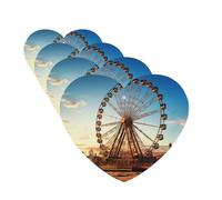 4Pcs Car Air Fresheners Cards Ferris Wheel Hanging Fragrance Scented Cards Lasting Scent Car Aromatherapy Tablets Auto Rearview Mirror Pendant for Wardrobe Shoe Cabinet