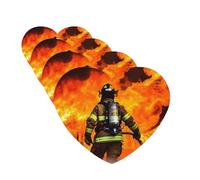 4Pcs Car Air Fresheners Cards Firefighter Fireman Flame Hanging Fragrance Scented Cards Lasting Scent Car Aromatherapy Tablets Auto Rearview Mirror Pendant for Wardrobe Shoe Cabinet