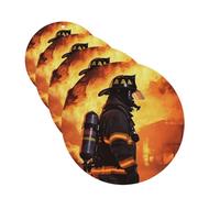 4Pcs Car Air Fresheners Cards Firefighter Fireman Flame Hanging Fragrance Scented Cards Lasting Scent Car Aromatherapy Tablets Auto Rearview Mirror Pendant for Wardrobe Shoe Cabinet