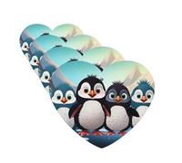 4Pcs Car Air Fresheners Cards Five cute penguins Hanging Fragrance Scented Cards Lasting Scent Car Aromatherapy Tablets Auto Rearview Mirror Pendant for Wardrobe Shoe Cabinet