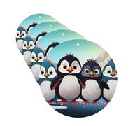4Pcs Car Air Fresheners Cards Five cute penguins Hanging Fragrance Scented Cards Lasting Scent Car Aromatherapy Tablets Auto Rearview Mirror Pendant for Wardrobe Shoe Cabinet