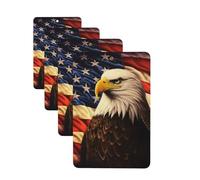4Pcs Car Air Fresheners Cards Flag and Eagle Hanging Fragrance Scented Cards Lasting Scent Car Aromatherapy Tablets Auto Rearview Mirror Pendant for Wardrobe Shoe Cabinet