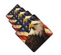 4Pcs Car Air Fresheners Cards Flag and Eagle Hanging Fragrance Scented Cards Lasting Scent Car Aromatherapy Tablets Auto Rearview Mirror Pendant for Wardrobe Shoe Cabinet