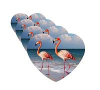4Pcs Car Air Fresheners Cards Flamingo Walking on The Beach Hanging Fragrance Scented Cards Lasting Scent Car Aromatherapy Tablets Auto Rearview Mirror Pendant for Wardrobe Shoe Cabinet