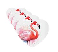 4Pcs Car Air Fresheners Cards Flamingo Watercolor Hanging Fragrance Scented Cards Lasting Scent Car Aromatherapy Tablets Auto Rearview Mirror Pendant for Wardrobe Shoe Cabinet