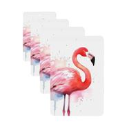 4Pcs Car Air Fresheners Cards Flamingo Watercolor Hanging Fragrance Scented Cards Lasting Scent Car Aromatherapy Tablets Auto Rearview Mirror Pendant for Wardrobe Shoe Cabinet