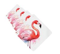 4Pcs Car Air Fresheners Cards Flamingo Watercolor Hanging Fragrance Scented Cards Lasting Scent Car Aromatherapy Tablets Auto Rearview Mirror Pendant for Wardrobe Shoe Cabinet