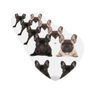 4Pcs Car Air Fresheners Cards french bulldog Hanging Fragrance Scented Cards Lasting Scent Car Aromatherapy Tablets Auto Rearview Mirror Pendant for Wardrobe Shoe Cabinet