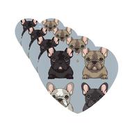 4Pcs Car Air Fresheners Cards french bulldog Hanging Fragrance Scented Cards Lasting Scent Car Aromatherapy Tablets Auto Rearview Mirror Pendant for Wardrobe Shoe Cabinet