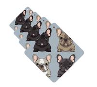 4Pcs Car Air Fresheners Cards french bulldog Hanging Fragrance Scented Cards Lasting Scent Car Aromatherapy Tablets Auto Rearview Mirror Pendant for Wardrobe Shoe Cabinet