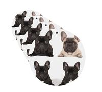 4Pcs Car Air Fresheners Cards french bulldog Hanging Fragrance Scented Cards Lasting Scent Car Aromatherapy Tablets Auto Rearview Mirror Pendant for Wardrobe Shoe Cabinet