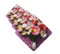 4Pcs Car Air Fresheners Cards Fresh Flowers Hanging Fragrance Scented Cards Lasting Scent Car Aromatherapy Tablets Auto Rearview Mirror Pendant for Wardrobe Shoe Cabinet