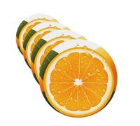 4Pcs Car Air Fresheners Cards Fresh Orange Fruit Hanging Fragrance Scented Cards Lasting Scent Car Aromatherapy Tablets Auto Rearview Mirror Pendant for Wardrobe Shoe Cabinet