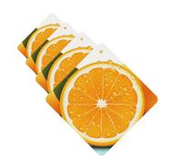 4Pcs Car Air Fresheners Cards Fresh Orange Fruit Hanging Fragrance Scented Cards Lasting Scent Car Aromatherapy Tablets Auto Rearview Mirror Pendant for Wardrobe Shoe Cabinet
