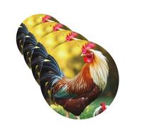 4Pcs Car Air Fresheners Cards Funny Rooster Hanging Fragrance Scented Cards Lasting Scent Car Aromatherapy Tablets Auto Rearview Mirror Pendant for Wardrobe Shoe Cabinet