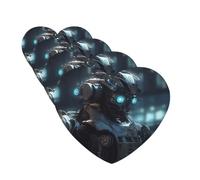 4Pcs Car Air Fresheners Cards Future Robot Hanging Fragrance Scented Cards Lasting Scent Car Aromatherapy Tablets Auto Rearview Mirror Pendant for Wardrobe Shoe Cabinet