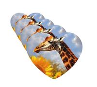 4Pcs Car Air Fresheners Cards Giraffe and Sunflower Hanging Fragrance Scented Cards Lasting Scent Car Aromatherapy Tablets Auto Rearview Mirror Pendant for Wardrobe Shoe Cabinet