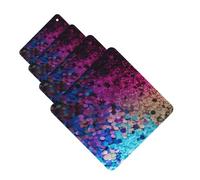 4Pcs Car Air Fresheners Cards Glitter Sequin Spot Hanging Fragrance Scented Cards Lasting Scent Car Aromatherapy Tablets Auto Rearview Mirror Pendant for Wardrobe Shoe Cabinet