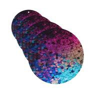 4Pcs Car Air Fresheners Cards Glitter Sequin Spot Hanging Fragrance Scented Cards Lasting Scent Car Aromatherapy Tablets Auto Rearview Mirror Pendant for Wardrobe Shoe Cabinet