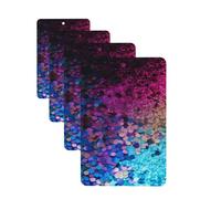 4Pcs Car Air Fresheners Cards Glitter Sequin Spot Hanging Fragrance Scented Cards Lasting Scent Car Aromatherapy Tablets Auto Rearview Mirror Pendant for Wardrobe Shoe Cabinet