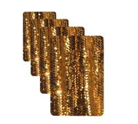 4Pcs Car Air Fresheners Cards Gold Sequin Sparkle Hanging Fragrance Scented Cards Lasting Scent Car Aromatherapy Tablets Auto Rearview Mirror Pendant for Wardrobe Shoe Cabinet