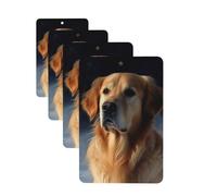 4Pcs Car Air Fresheners Cards golden retriever Hanging Fragrance Scented Cards Lasting Scent Car Aromatherapy Tablets Auto Rearview Mirror Pendant for Wardrobe Shoe Cabinet