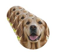 4Pcs Car Air Fresheners Cards Golden Retriever Hanging Fragrance Scented Cards Lasting Scent Car Aromatherapy Tablets Auto Rearview Mirror Pendant for Wardrobe Shoe Cabinet