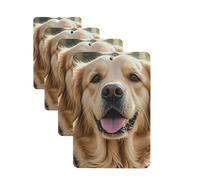 4Pcs Car Air Fresheners Cards Golden Retriever Hanging Fragrance Scented Cards Lasting Scent Car Aromatherapy Tablets Auto Rearview Mirror Pendant for Wardrobe Shoe Cabinet