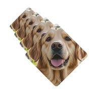 4Pcs Car Air Fresheners Cards Golden Retriever Hanging Fragrance Scented Cards Lasting Scent Car Aromatherapy Tablets Auto Rearview Mirror Pendant for Wardrobe Shoe Cabinet