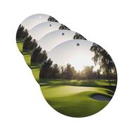 4Pcs Car Air Fresheners Cards Golf Course Hanging Fragrance Scented Cards Lasting Scent Car Aromatherapy Tablets Auto Rearview Mirror Pendant for Wardrobe Shoe Cabinet