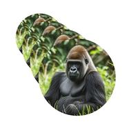 4Pcs Car Air Fresheners Cards Gorilla in the Grass Hanging Fragrance Scented Cards Lasting Scent Car Aromatherapy Tablets Auto Rearview Mirror Pendant for Wardrobe Shoe Cabinet