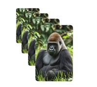 4Pcs Car Air Fresheners Cards Gorilla in the Grass Hanging Fragrance Scented Cards Lasting Scent Car Aromatherapy Tablets Auto Rearview Mirror Pendant for Wardrobe Shoe Cabinet