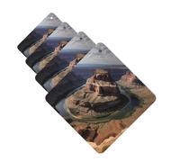 4Pcs Car Air Fresheners Cards Grand Canyon Arizona Hanging Fragrance Scented Cards Lasting Scent Car Aromatherapy Tablets Auto Rearview Mirror Pendant for Wardrobe Shoe Cabinet