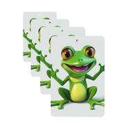 4Pcs Car Air Fresheners Cards Green Frog Hanging Fragrance Scented Cards Lasting Scent Car Aromatherapy Tablets Auto Rearview Mirror Pendant for Wardrobe Shoe Cabinet