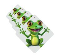 4Pcs Car Air Fresheners Cards Green Frog Hanging Fragrance Scented Cards Lasting Scent Car Aromatherapy Tablets Auto Rearview Mirror Pendant for Wardrobe Shoe Cabinet