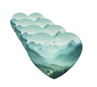 4Pcs Car Air Fresheners Cards Green Mountain Landscape Hanging Fragrance Scented Cards Lasting Scent Car Aromatherapy Tablets Auto Rearview Mirror Pendant for Wardrobe Shoe Cabinet