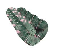 4Pcs Car Air Fresheners Cards Green Palm Tree Leaves Hanging Fragrance Scented Cards Lasting Scent Car Aromatherapy Tablets Auto Rearview Mirror Pendant for Wardrobe Shoe Cabinet