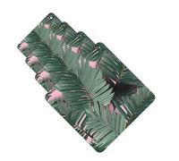 4Pcs Car Air Fresheners Cards Green Palm Tree Leaves Hanging Fragrance Scented Cards Lasting Scent Car Aromatherapy Tablets Auto Rearview Mirror Pendant for Wardrobe Shoe Cabinet