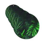 4Pcs Car Air Fresheners Cards Green Tropical Jungle Plant Hanging Fragrance Scented Cards Lasting Scent Car Aromatherapy Tablets Auto Rearview Mirror Pendant for Wardrobe Shoe Cabinet