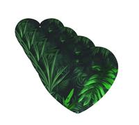 4Pcs Car Air Fresheners Cards Green Tropical Jungle Plant Hanging Fragrance Scented Cards Lasting Scent Car Aromatherapy Tablets Auto Rearview Mirror Pendant for Wardrobe Shoe Cabinet