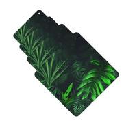 4Pcs Car Air Fresheners Cards Green Tropical Jungle Plant Hanging Fragrance Scented Cards Lasting Scent Car Aromatherapy Tablets Auto Rearview Mirror Pendant for Wardrobe Shoe Cabinet