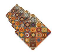 4Pcs Car Air Fresheners Cards Group of Moroccan Geometric Hanging Fragrance Scented Cards Lasting Scent Car Aromatherapy Tablets Auto Rearview Mirror Pendant for Wardrobe Shoe Cabinet