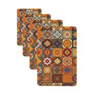 4Pcs Car Air Fresheners Cards Group of Moroccan Geometric Hanging Fragrance Scented Cards Lasting Scent Car Aromatherapy Tablets Auto Rearview Mirror Pendant for Wardrobe Shoe Cabinet